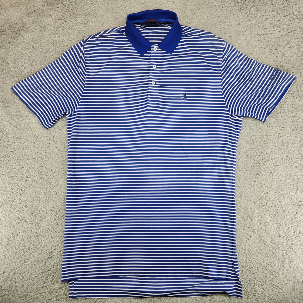 Polo Golf Ralph Lauren Performance Polo Shirt Mens M Wyndahm Championship Blue - Picture 2 of 8